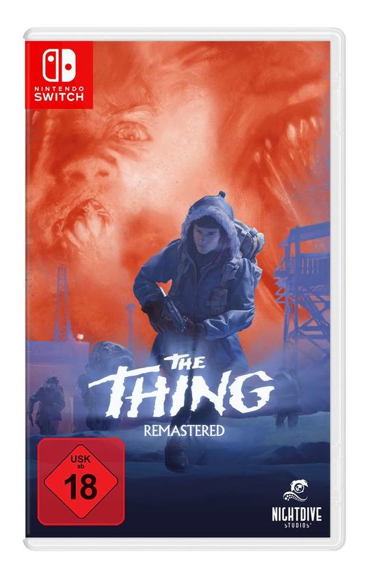 Das Cover eines Spiels für Nintendo Switch, das „The Thing Remastered“ heißt.