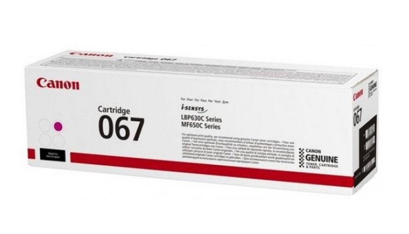 Canon 067 toner kartuşu ambalajı, Canon ve i-SENSYS logolu.