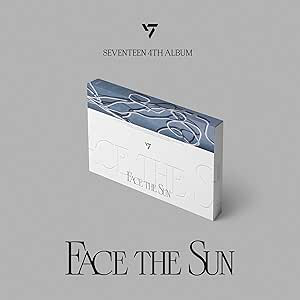 Une couverture d'album blanche intitulée 'Face the Sun' avec le logo de Seventeen.