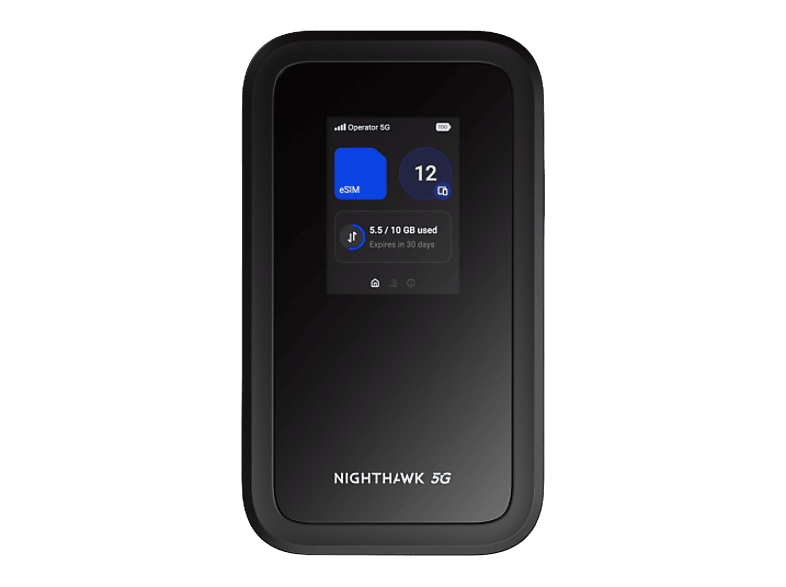 NETGEAR Nighthawk 5G M7 Mobile WiFi 7 Hotspot Router mit eSIM, Schwarz