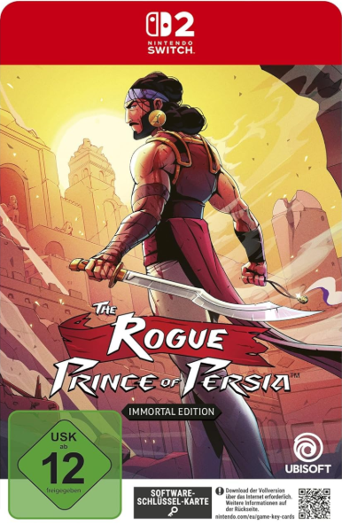 Cover von Prince of Persia: The Rogue Prince mit Krieger und Nintendo Switch Logo.