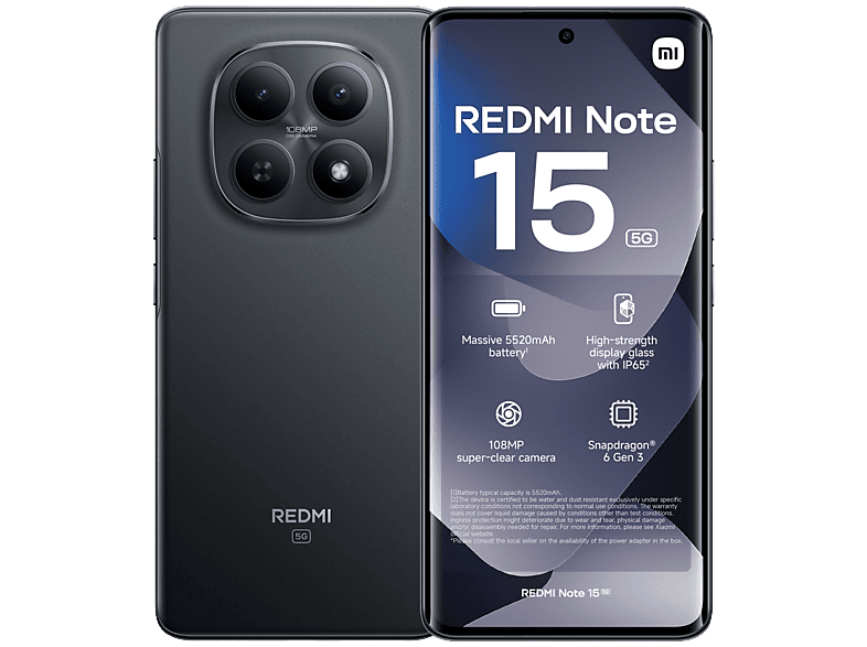 XIAOMI Redmi Note 15 5G | 6GB/128GB Zwart - 128 GB Zwart | MediaMarkt