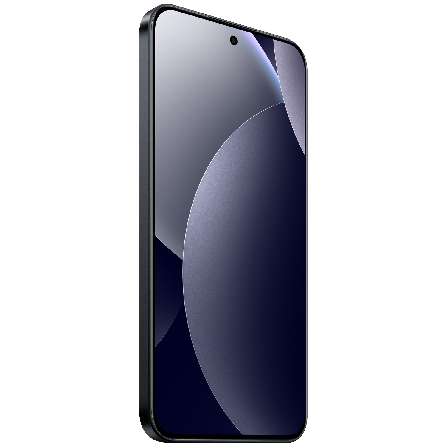 Un smartphone sombre avec un motif circulaire sur l'écran.
