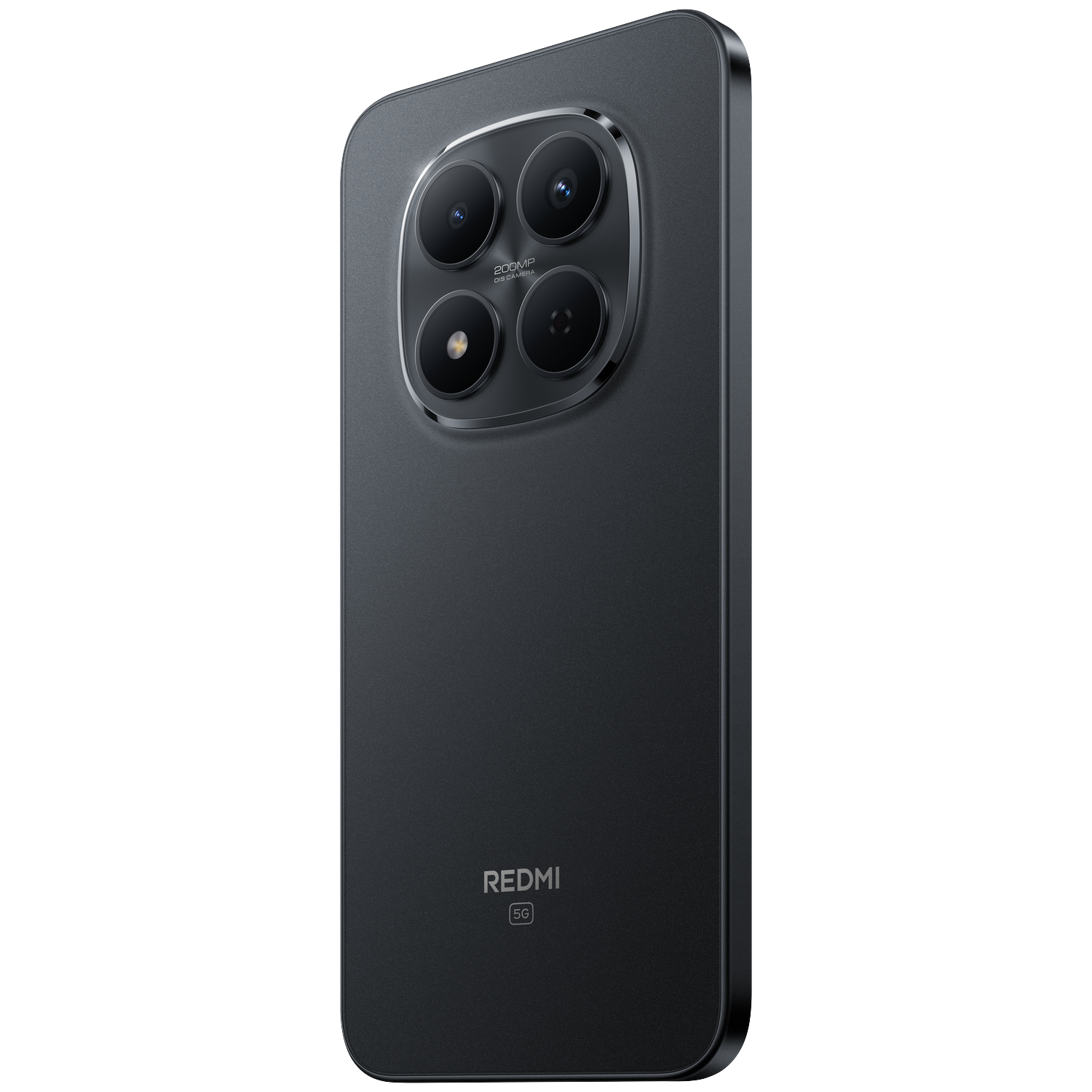 Smartphone gris foncé avec module caméra circulaire à quatre objectifs et 