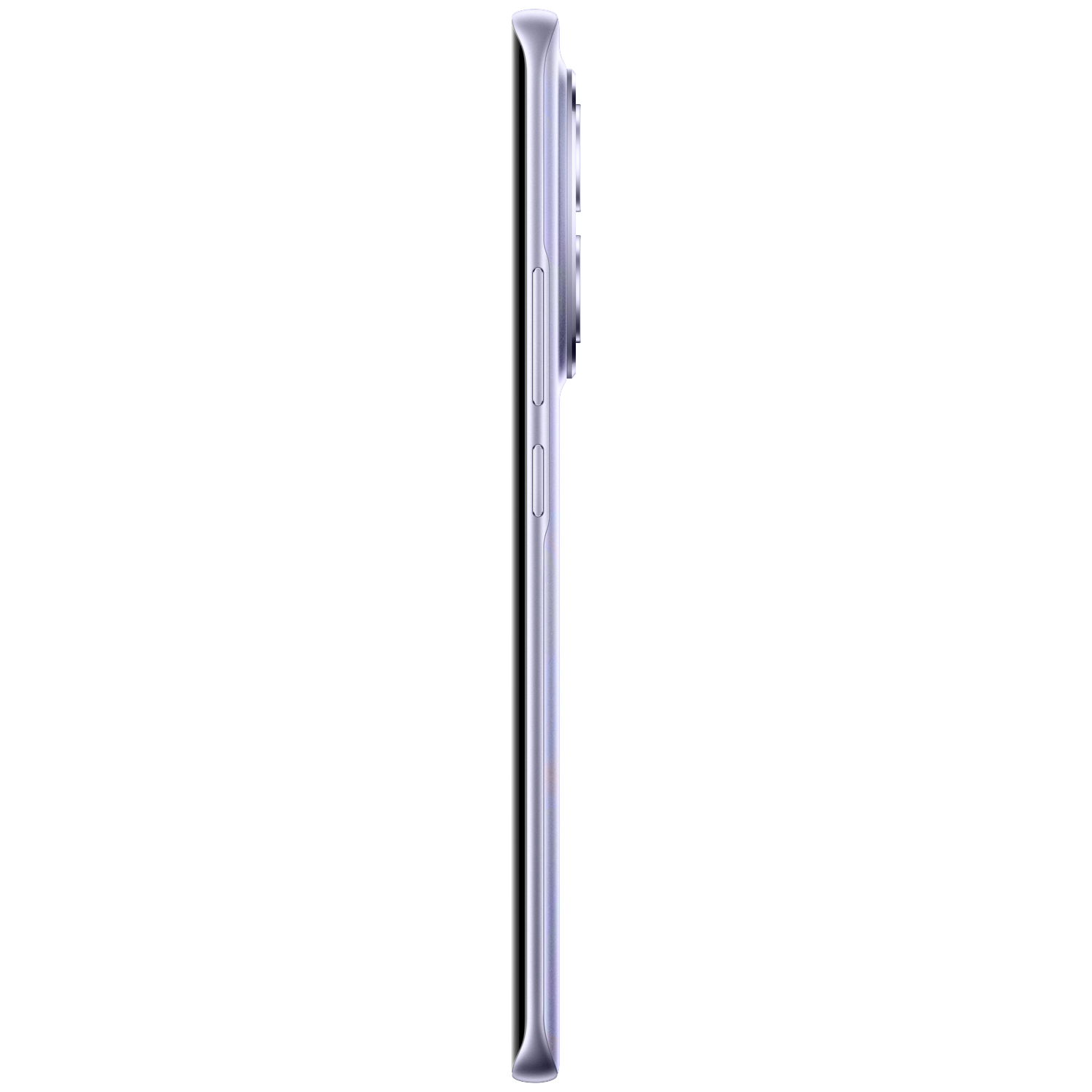 Purple smartphone in profile view showing cameras on the back.
