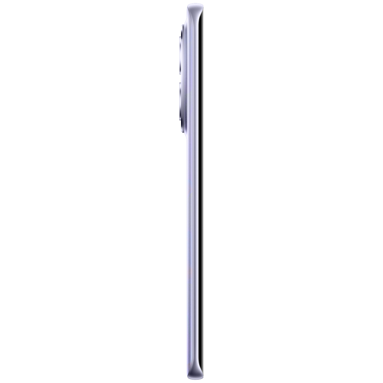 Purple smartphone shown from the side against a white background.