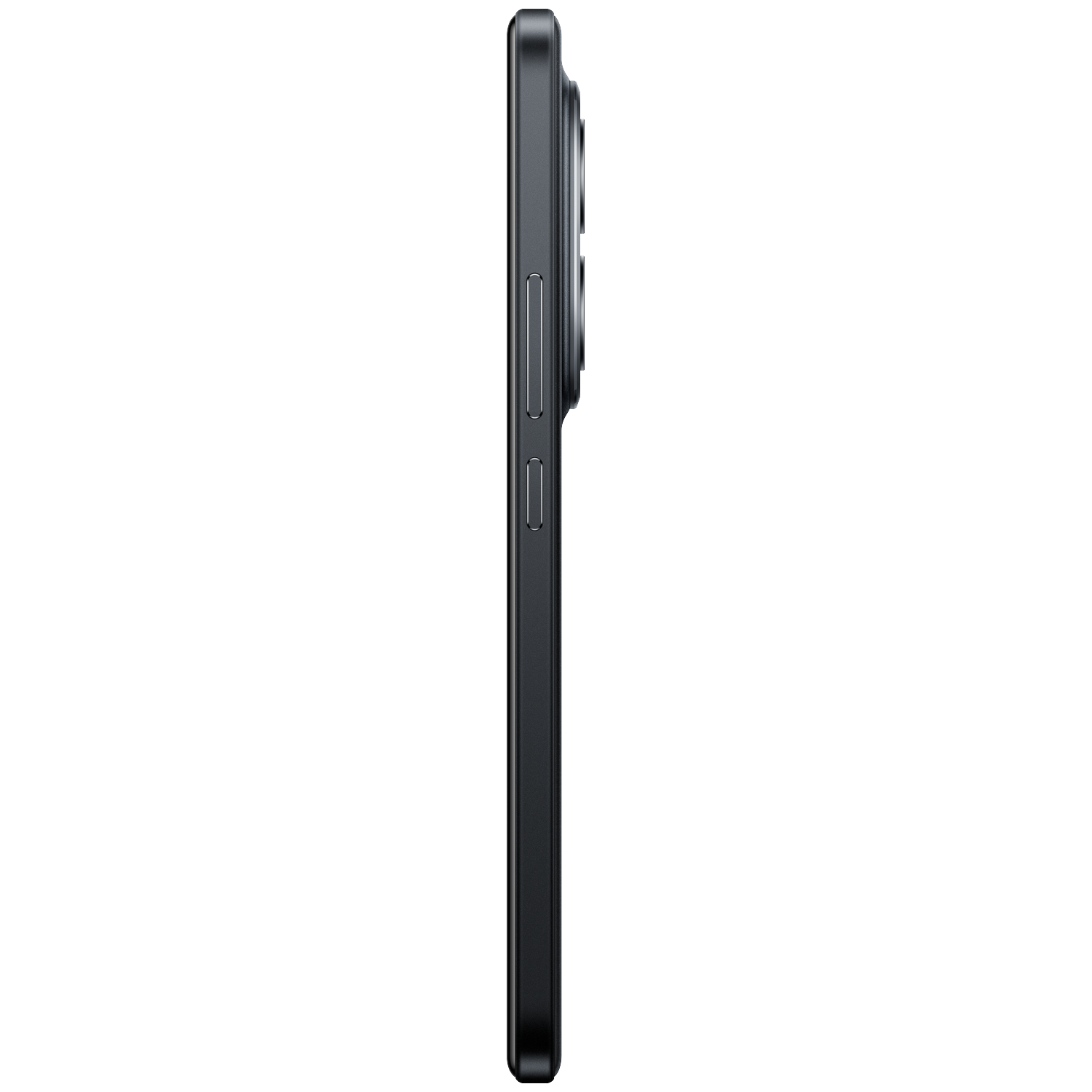 Dark gray smartphone in profile, with cameras on the right side.