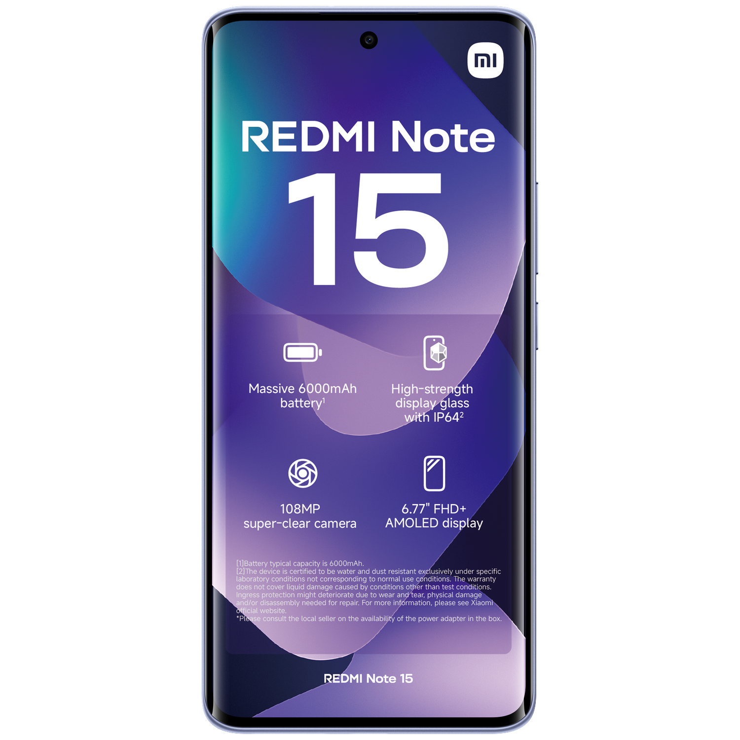 Le smartphone Redmi Note 15 dispose d'une batterie de 6000mAh, d'un appareil photo 108MP et d'un écran AMOLED 6,77".