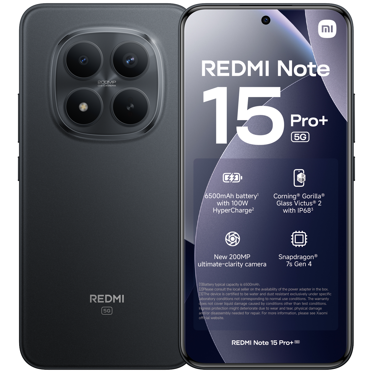 XIAOMI Redmi Note 15 Pro+ 5G/12GB/512GB BLK - 512 GB Zwart afbeelding