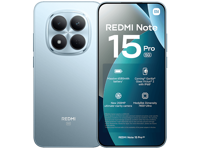 XIAOMI Redmi Note 15 Pro 5G 12GB/512GB BLU | 512 GB Blauw | MediaMarkt
