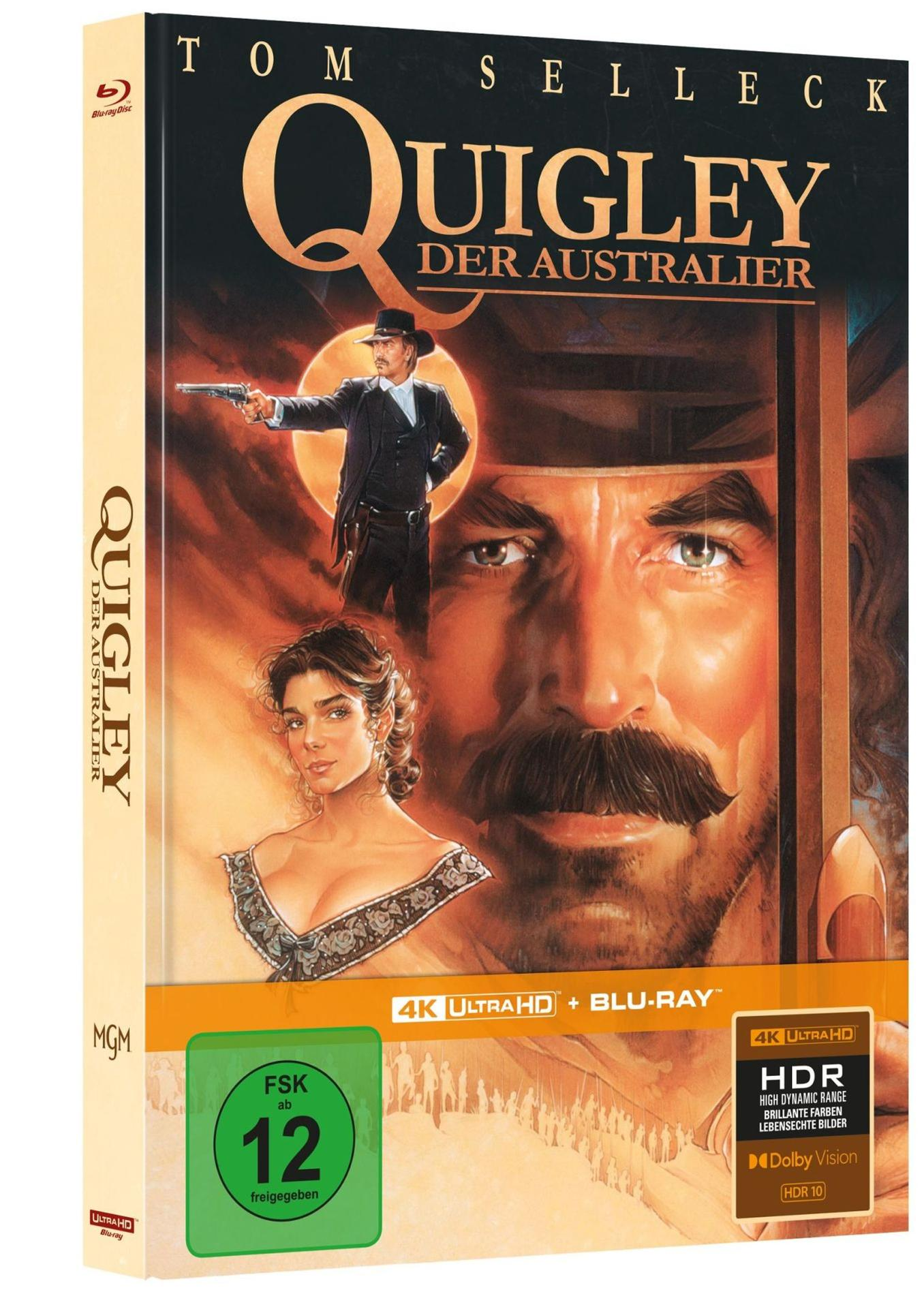 Quigley der Australier Blu-ray Cover mit Tom Selleck und Laura San Giacomo.
