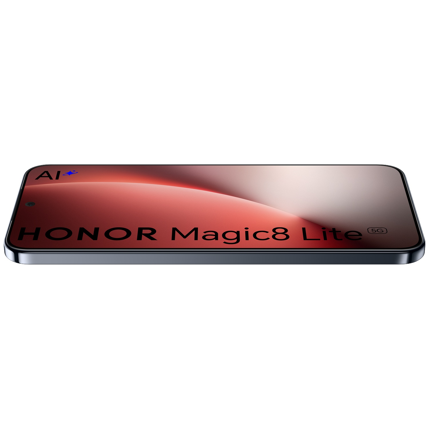 Un smartphone HONOR Magic8 Lite avec icône IA et logo 5G.