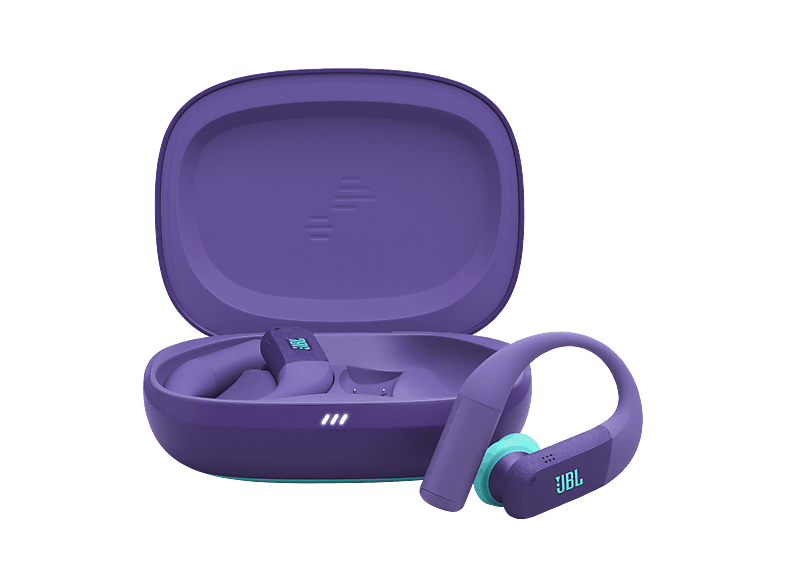 Auriculares deportivos - JBL Endurance Peak 4, Intraurales, Bluetooth, 48h Autonomía, 6 Micrófonos, Cancelación de Ruido Adaptativa, Morado