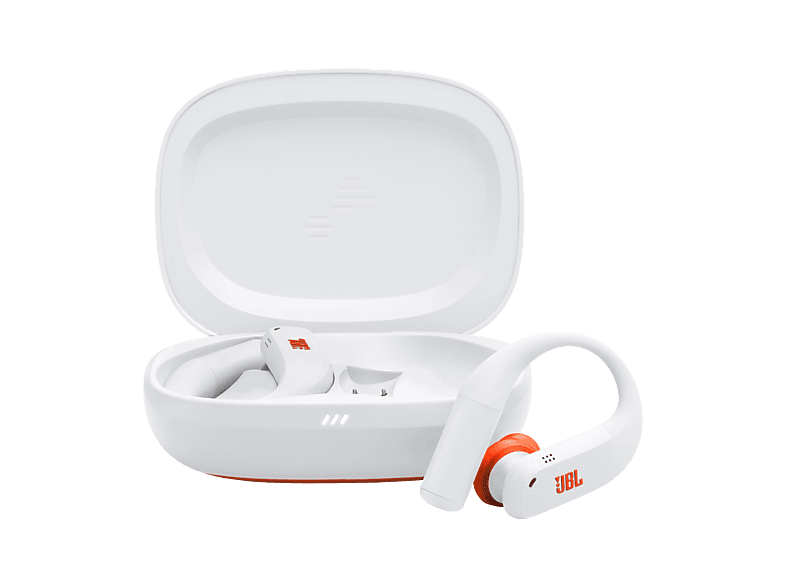 Auriculares deportivos - JBL Endurance Peak 4, Intraurales, Bluetooth, 48h Autonomía, 6 Micrófonos, Cancelación de Ruido Adaptativa, Blanco