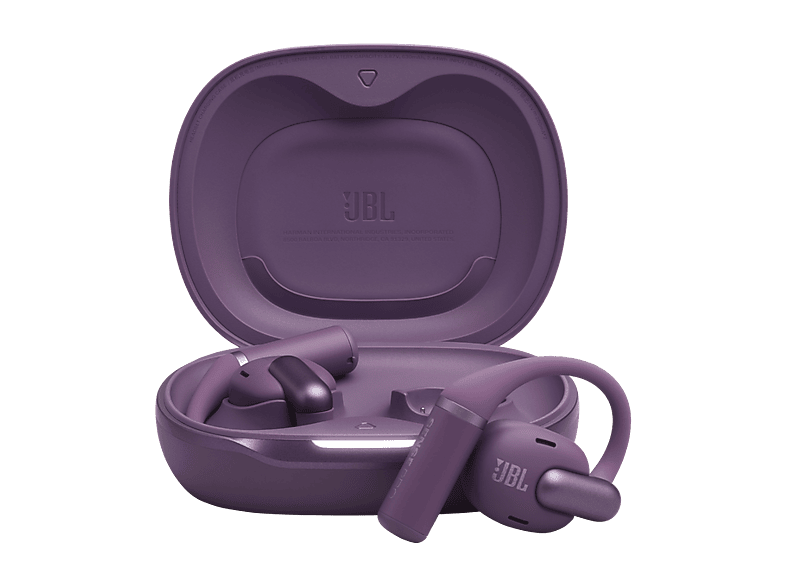 Auriculares conducción de aire – JBL Sense Pro, 38h Autonomía, Open-ear, Gancho Ajustable, 4 Micrófonos, Morado