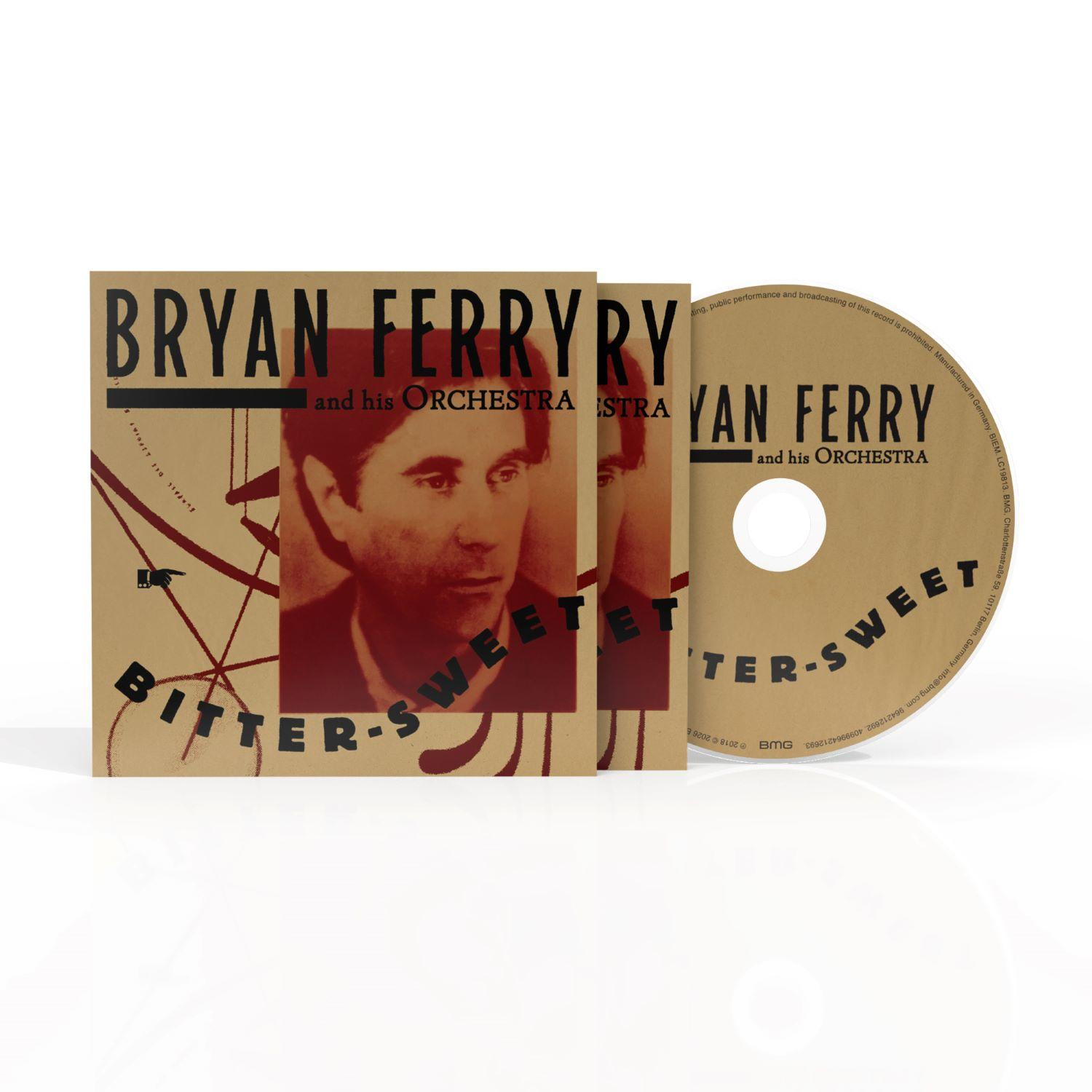 Bryan Ferrys Albumcover und CD mit seinem Porträt und dem Titel "Bitter-Sweet".