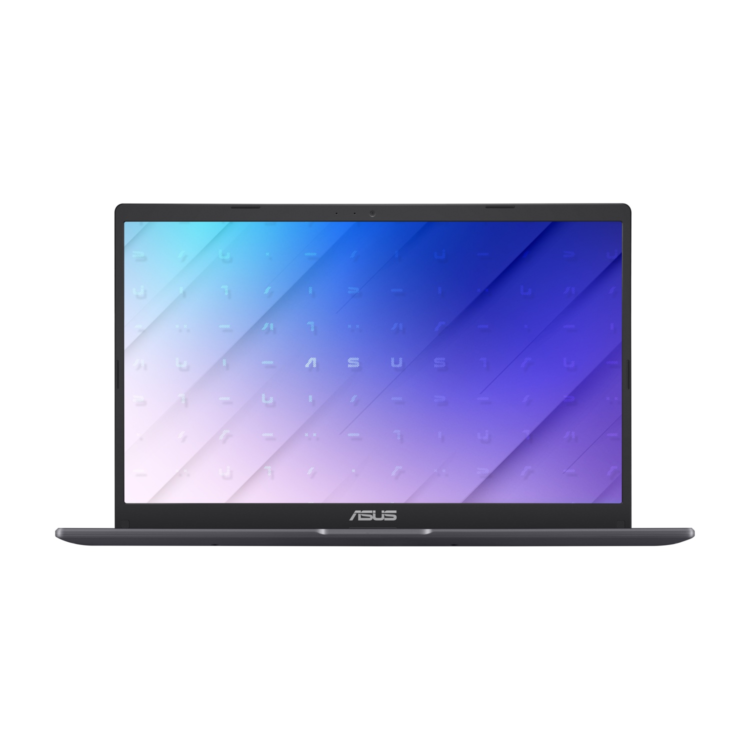 Un laptop ASUS scuro e chiuso con uno sfondo moderno sullo schermo.