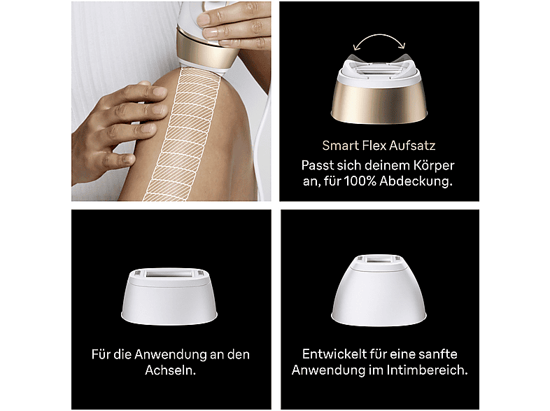 Braun PL5311 Silk-Expert Pro 5 IPL-Haarentferner (Gold, mit 3-Aufsätze, Rasierer & Tasche, Netzbetrieb) — Foto 2 von 5