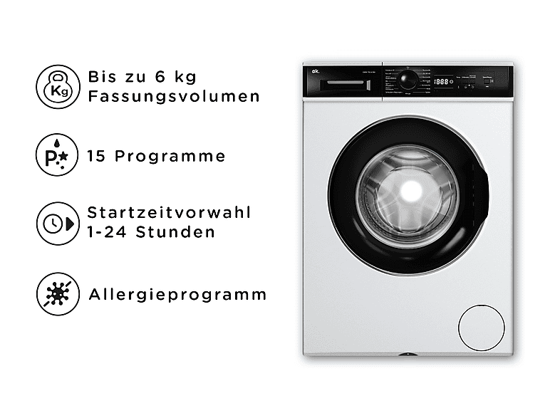 OK. OWM 7112 A INV T Waschmaschine (7 kg, 1330 U/Min., A, Drain Pump Filter)