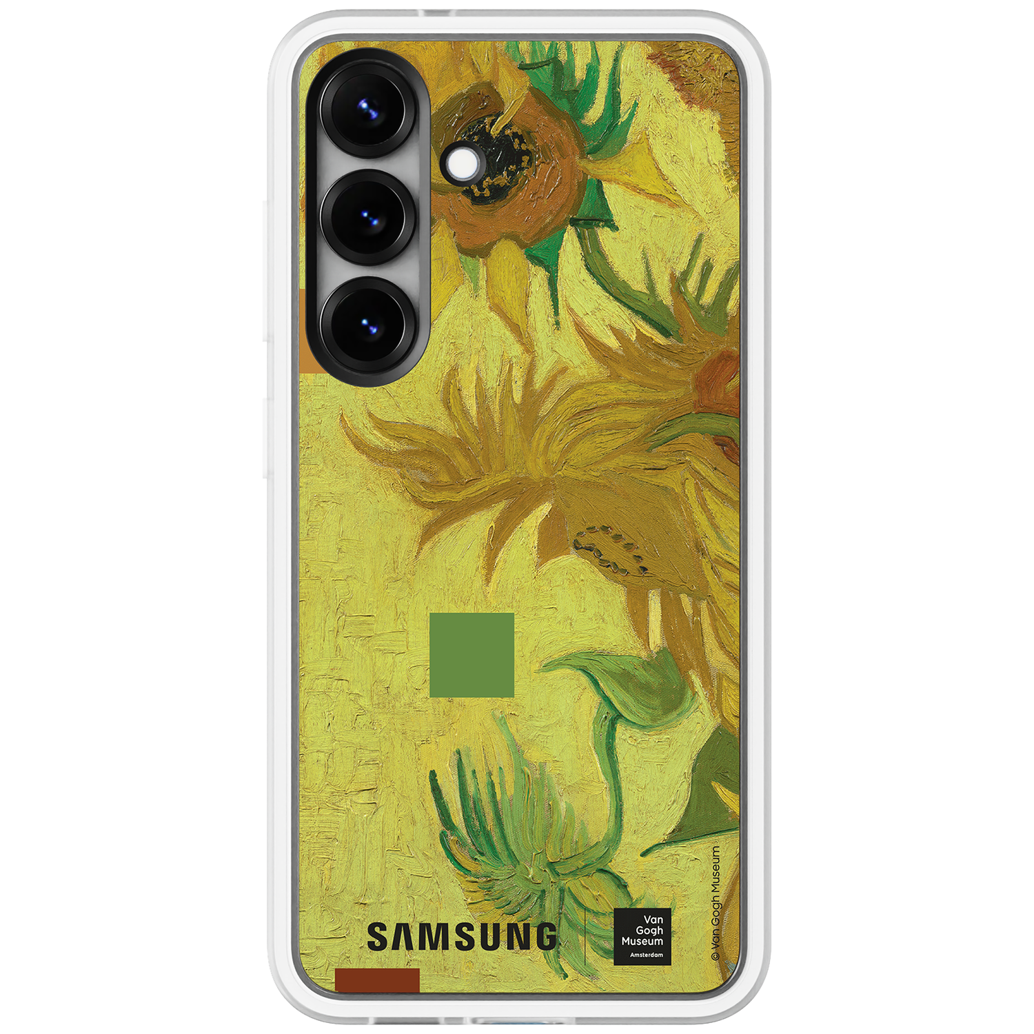 Samsung Flip Bloem Van Gogh Telefoonhoesje Voor Galaxy S25 Geel