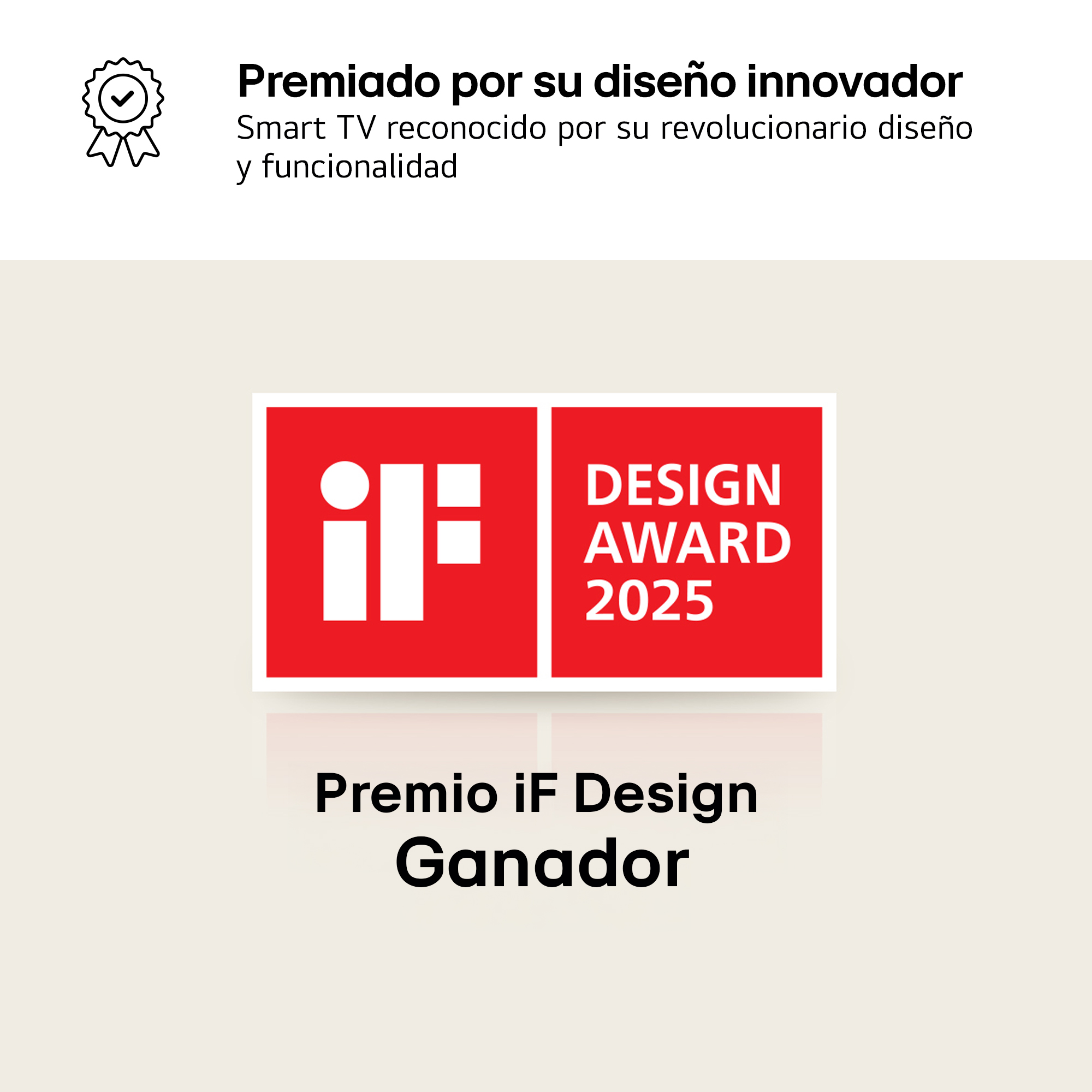 Premiado por su diseño innovador. Smart TV reconocido por su revolucionario diseño y funcionalidad