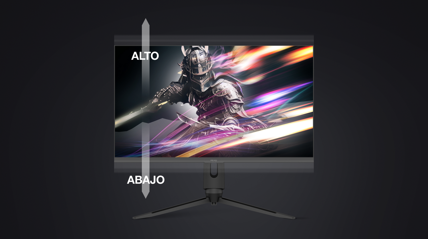 Un caballero con armadura y espada ante luces de colores en un monitor.