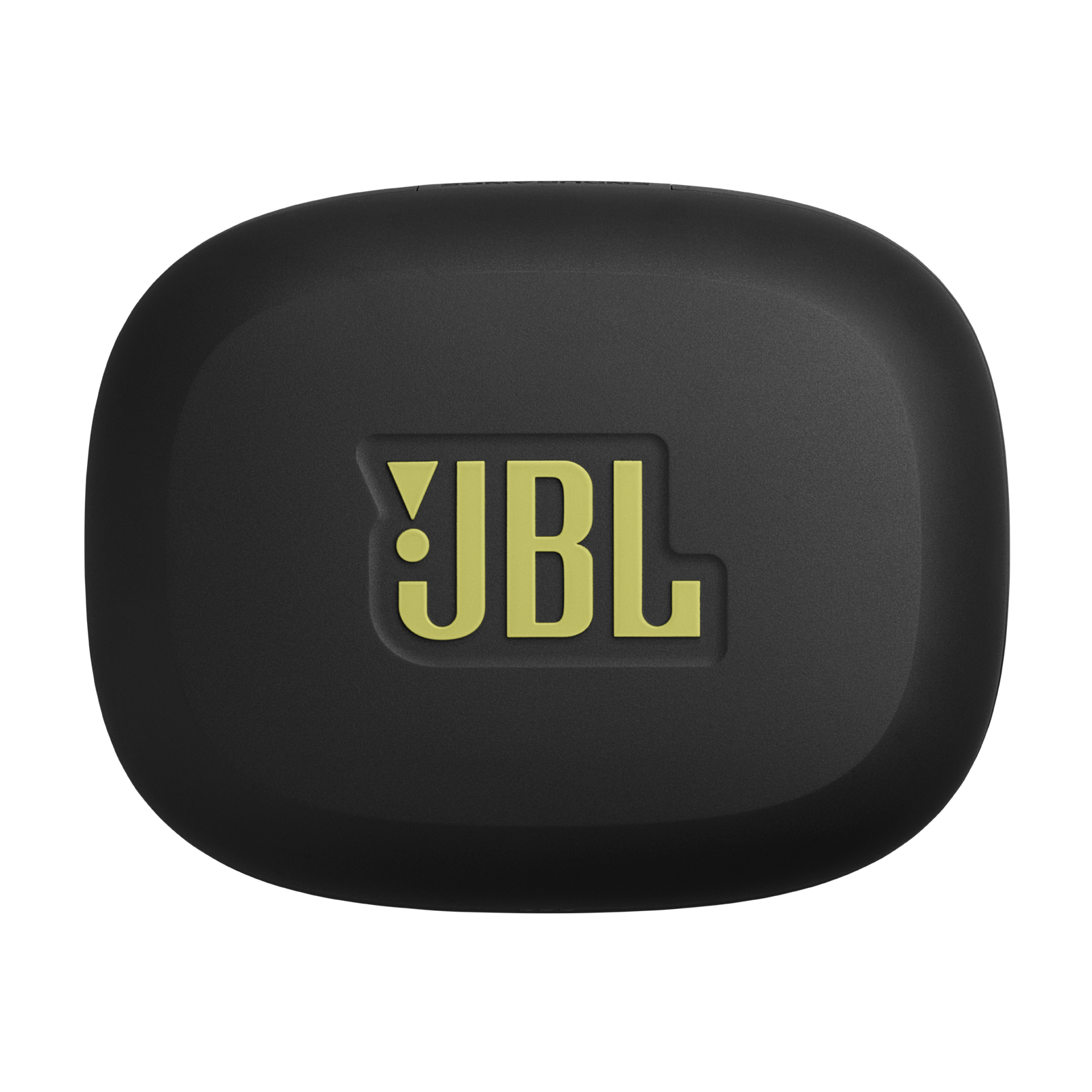 Sarı JBL logolu siyah şarj kutusu.