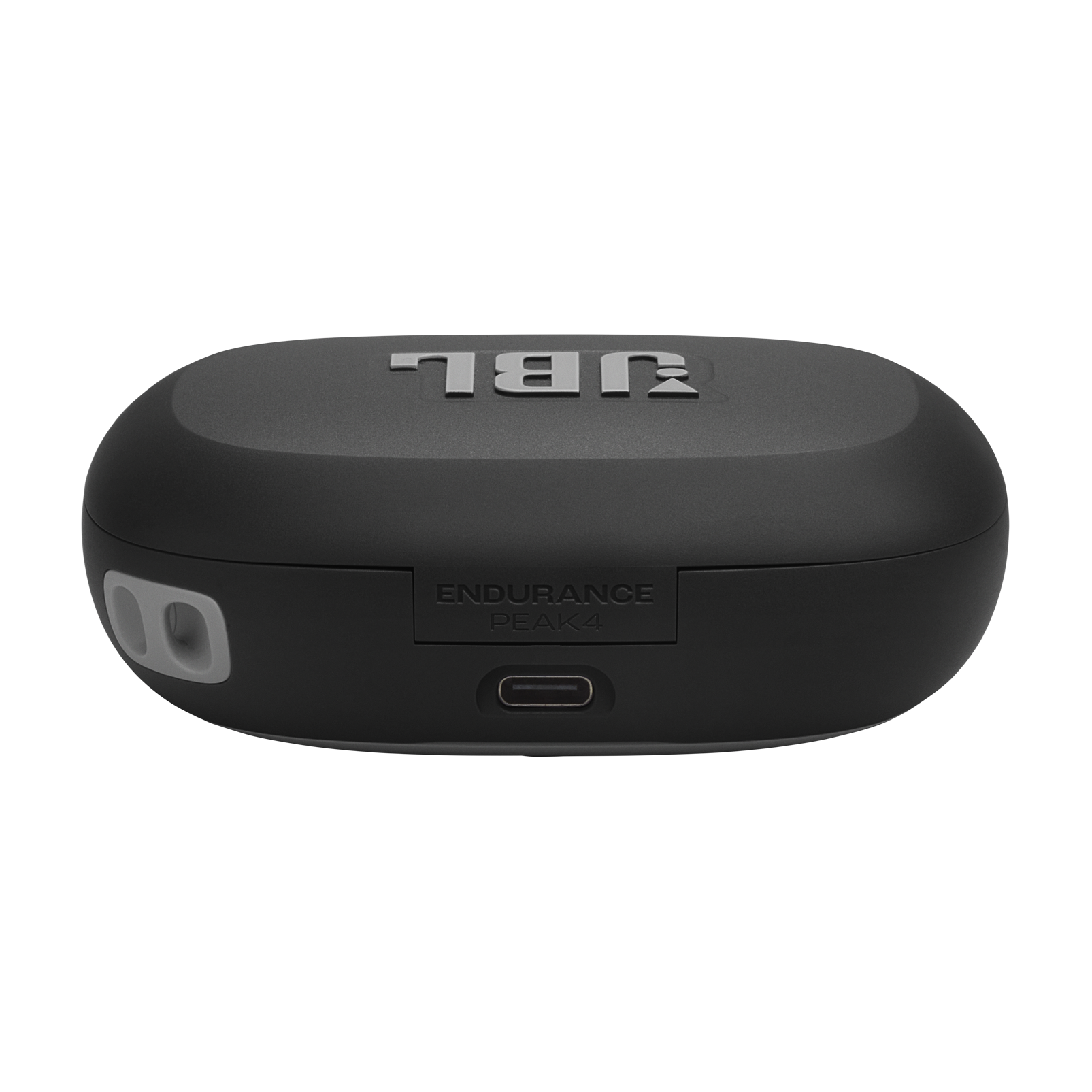 JBL logolu ve USB-C bağlantı noktalı siyah kulaklık şarj kutusu.