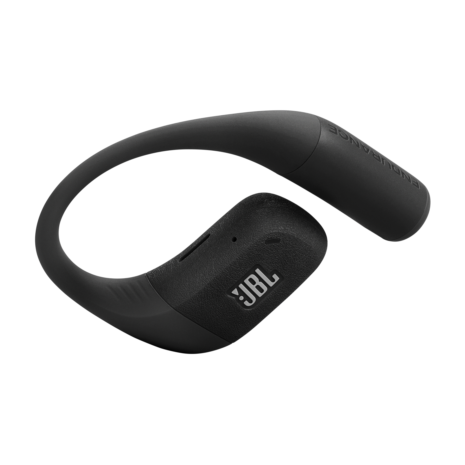 Kulak kancalı siyah JBL kulaklık ve ENDURANCE yazısı.
