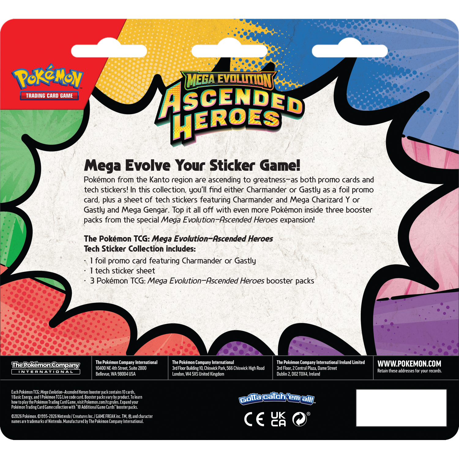 Pokémon TCG: Mega Evolution-Ascended Heroes sticker collectie.