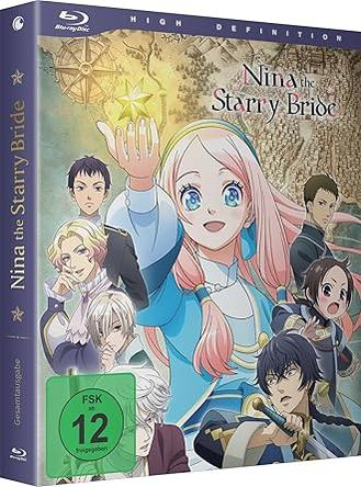 Anime-Blu-ray-Cover mit mehreren Charakteren, im Zentrum ein Mädchen mit rosa Haaren.