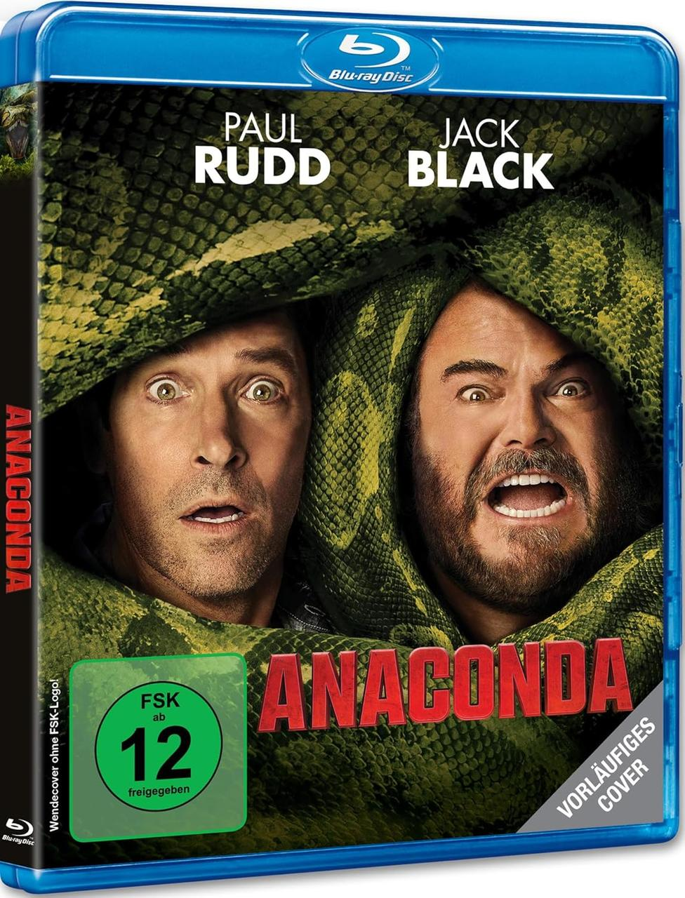 Paul Rudd und Jack Black werden von einer Schlange umwickelt. Blu-ray Cover.
