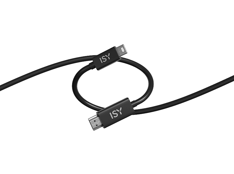 Cable HDMI - ISY IDP-1033, 1.5m, a miniDisplayPort 1.2, Negro