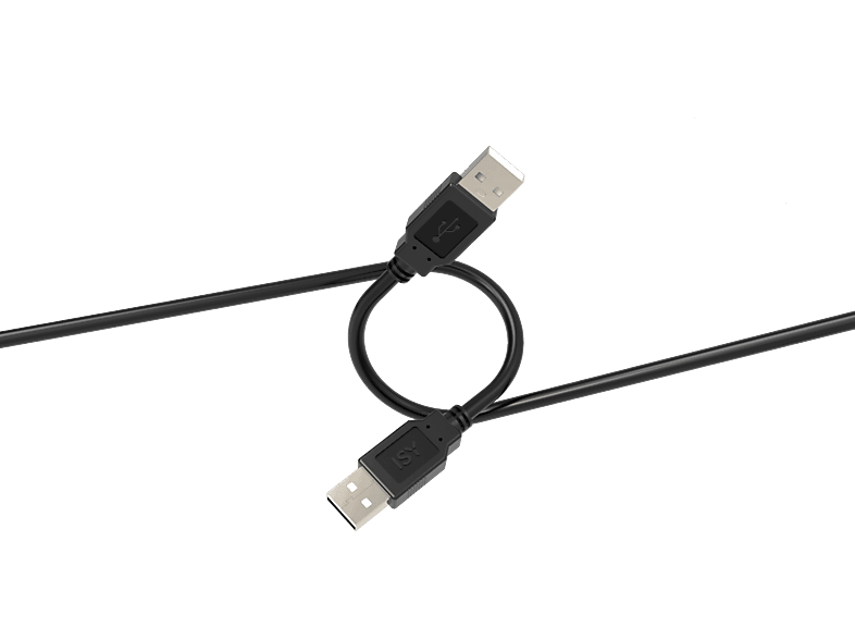 Cable USB - ISY IUC-1010, 2.0, USB-A a USB-A, 1.5m, 480 Mbps, Negro
