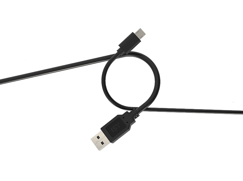 Cable USB - ISY IUC-1016, 2.0, USB-A a microUSB, 1.5m, 480 Mbps, Negro