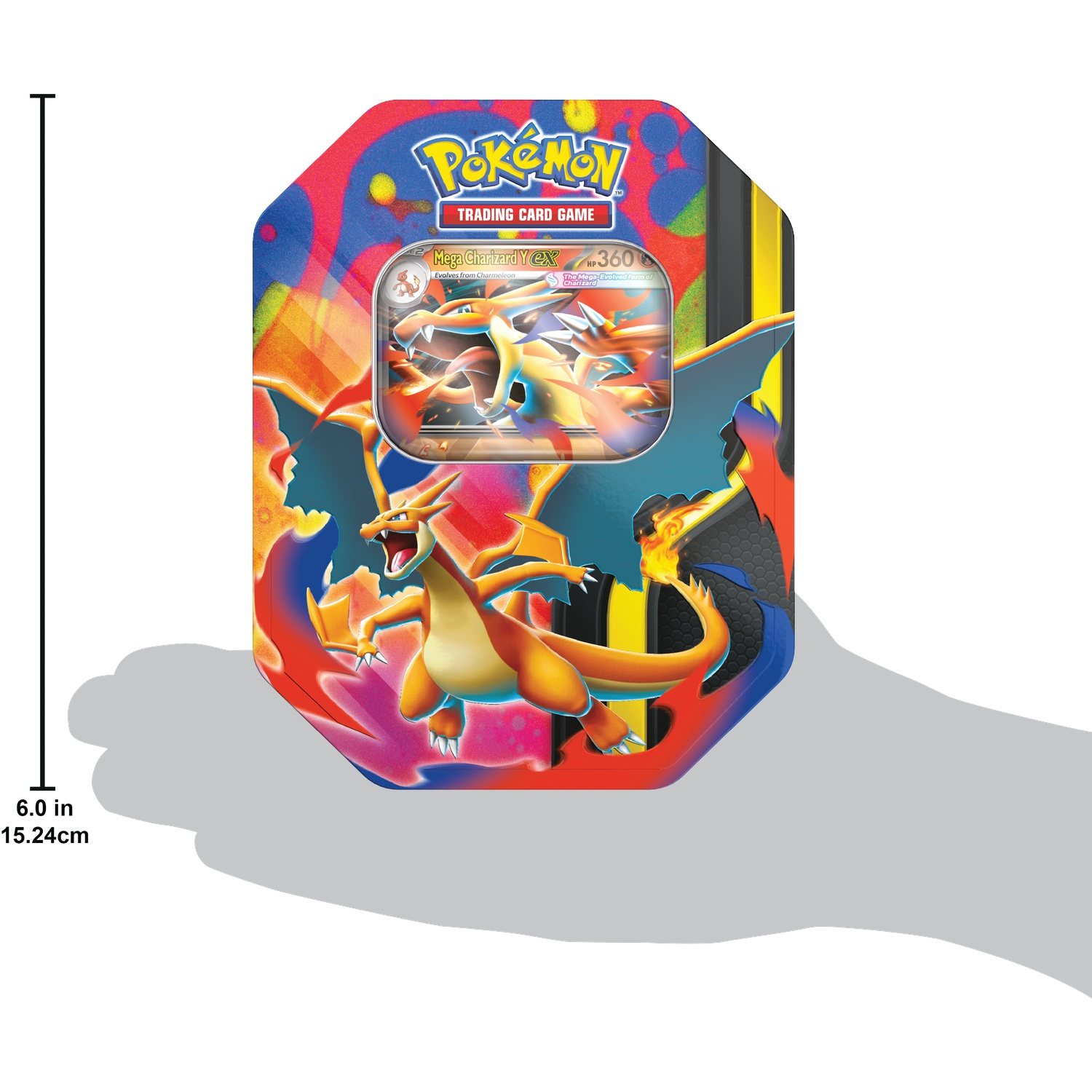 Boîte de jeu de cartes à collectionner Pokémon avec Mega Charizard Y EX.