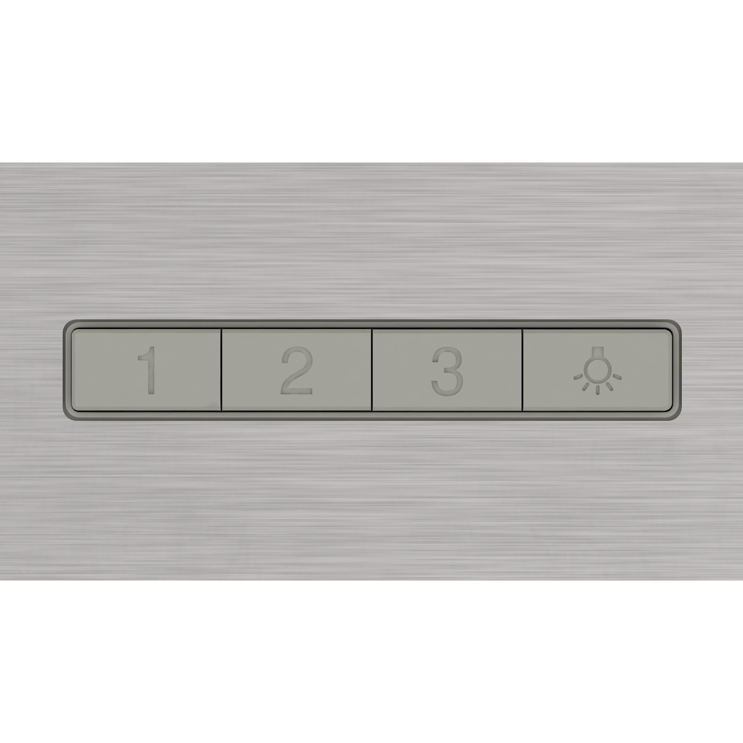 A silver light switch with buttons 1, 2, 3 and a light symbol.