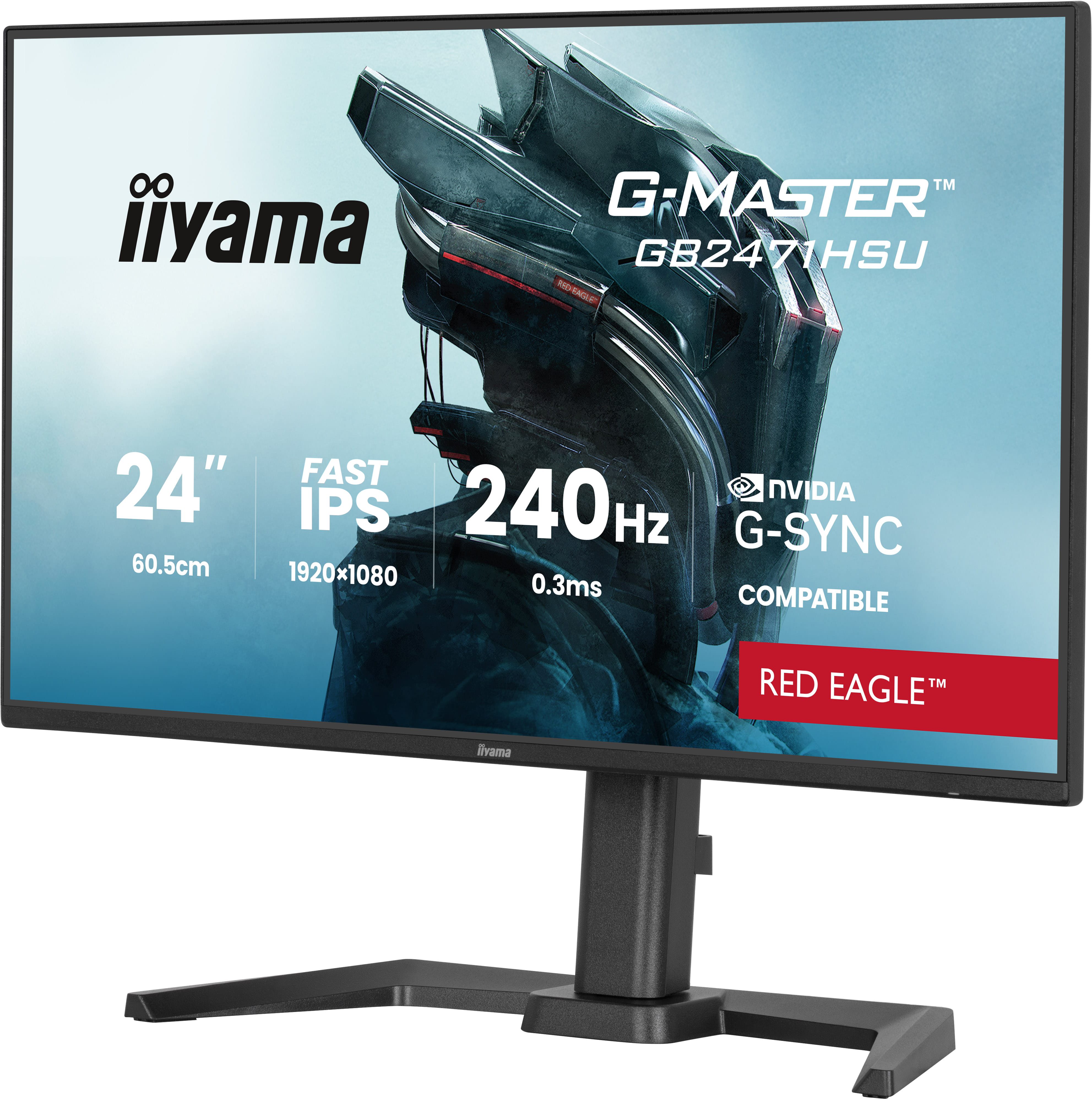 24-calowy monitor gamingowy iiyama G-Master z 240Hz i Nvidia G-Sync.