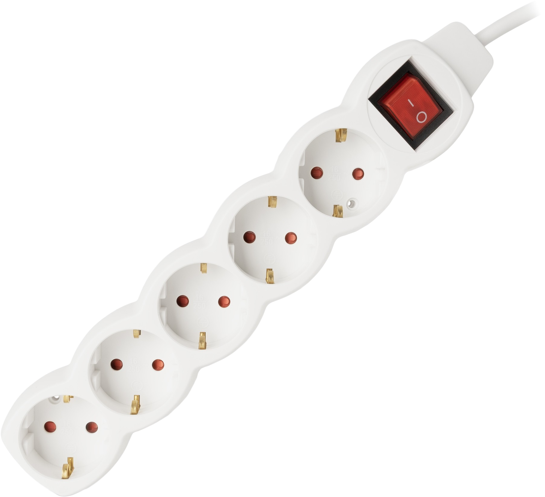 ENTAC Elosztó, 5 foglalat, kapcsolós, 5m (ESE1.5G5-5-SW)