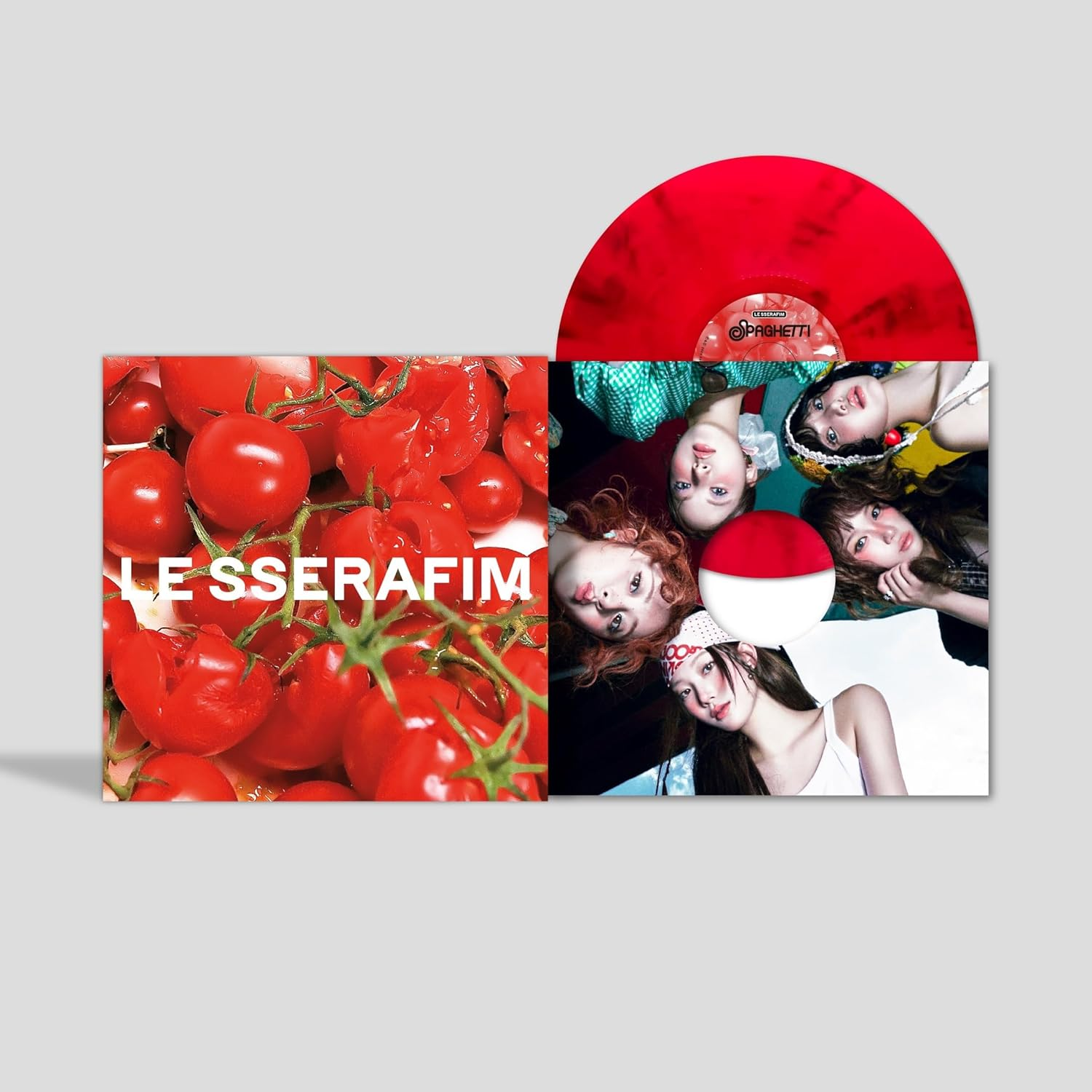 Le Sserafim - 1st Single Album 'Spaghetti' (Tomato Red Version) (Vinyl LP (nagylemez))