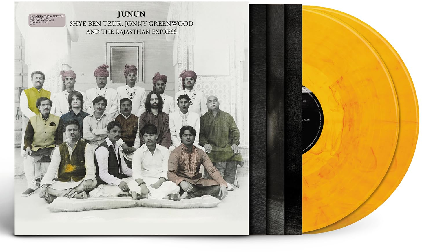 Shye Ben-Tzur, Jonny Greenwood And The Rajasthan Express - Junun (Yellow & Orange Marbled Vinyl) (Vinyl LP (nagylemez))