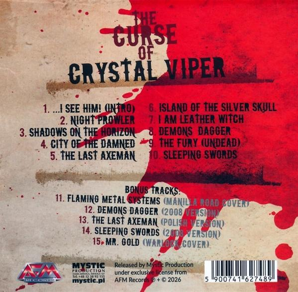 Album-Cover mit roter Farbe, Bandname und Titelliste