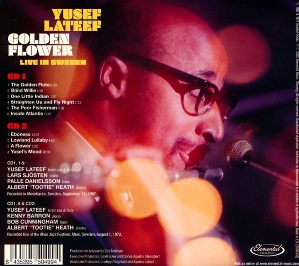 Yusef Lateef live in Schweden, Albumcover mit Nahaufnahme seines Gesichts.