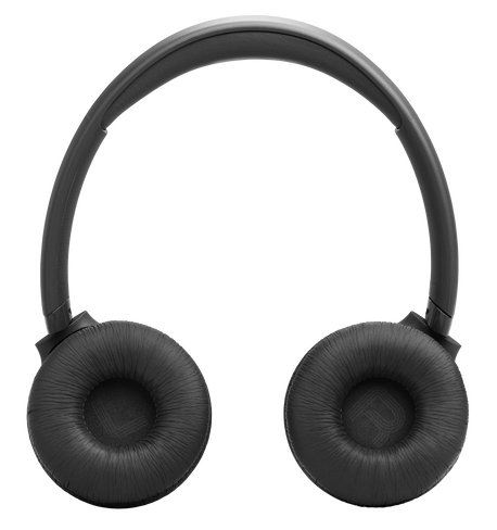 Czarne słuchawki nauszne z wyściełanymi nausznikami i wyściełanym pałąkiem.