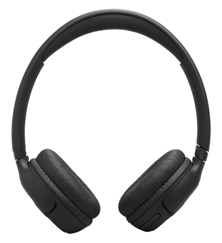 Czarne słuchawki nauszne z wyściełanymi nausznikami i regulowanym pałąkiem.