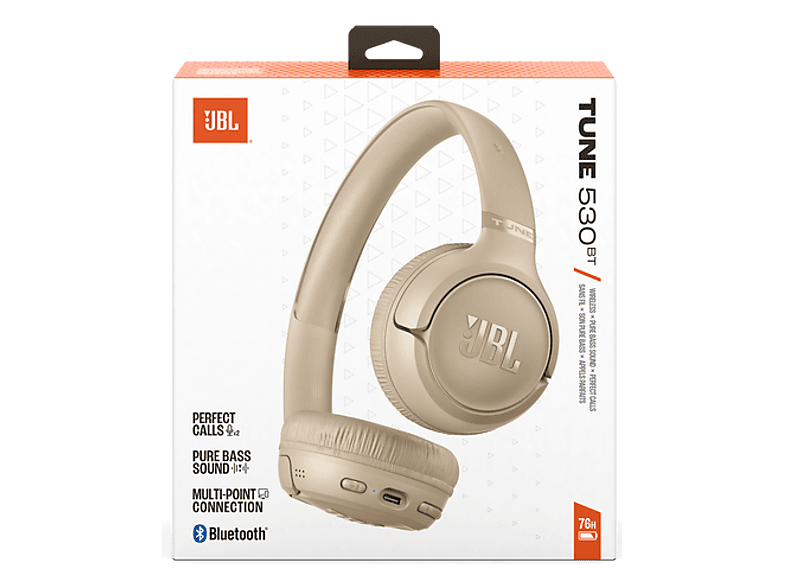 Słuchawki nauszne JBL Tune 530BT Beżowy – zdjęcie 3
