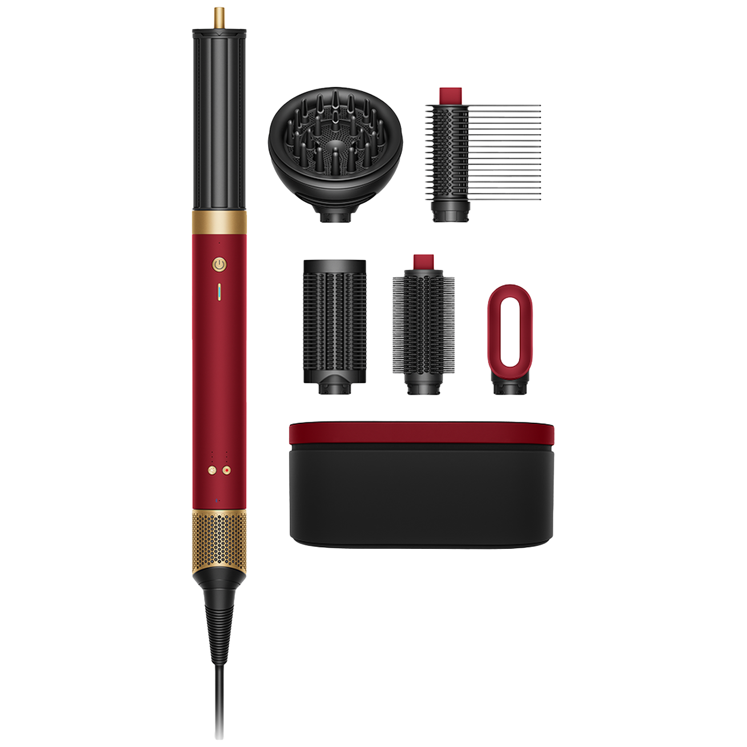 Dyson Airwrap Co-anda 2x Curly + Coily Red Velvet / Gold Multistyler Rood
