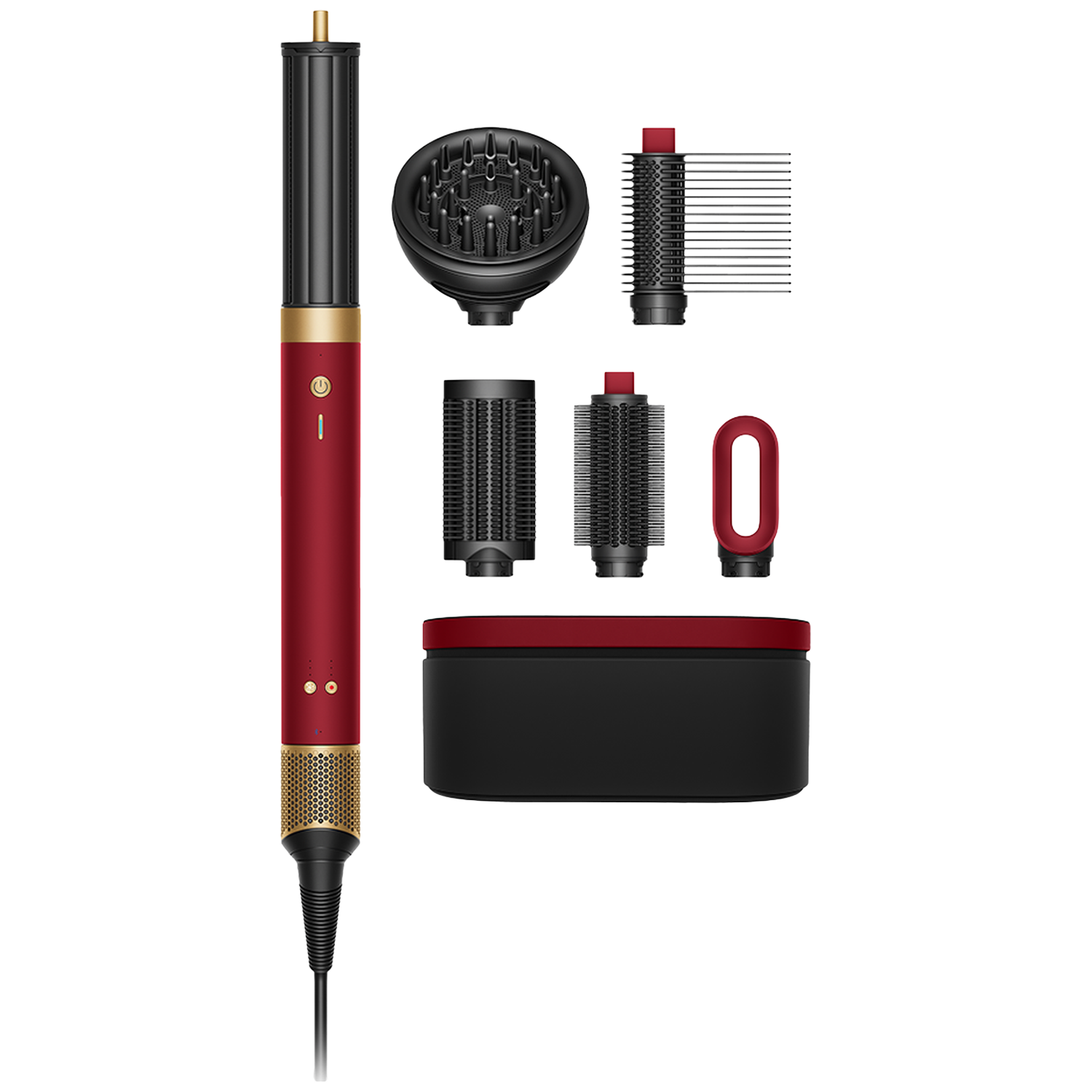 Dyson Airwrap Co-anda 2x Curly + Coily Red Velvet / Gold Multistyler Rood