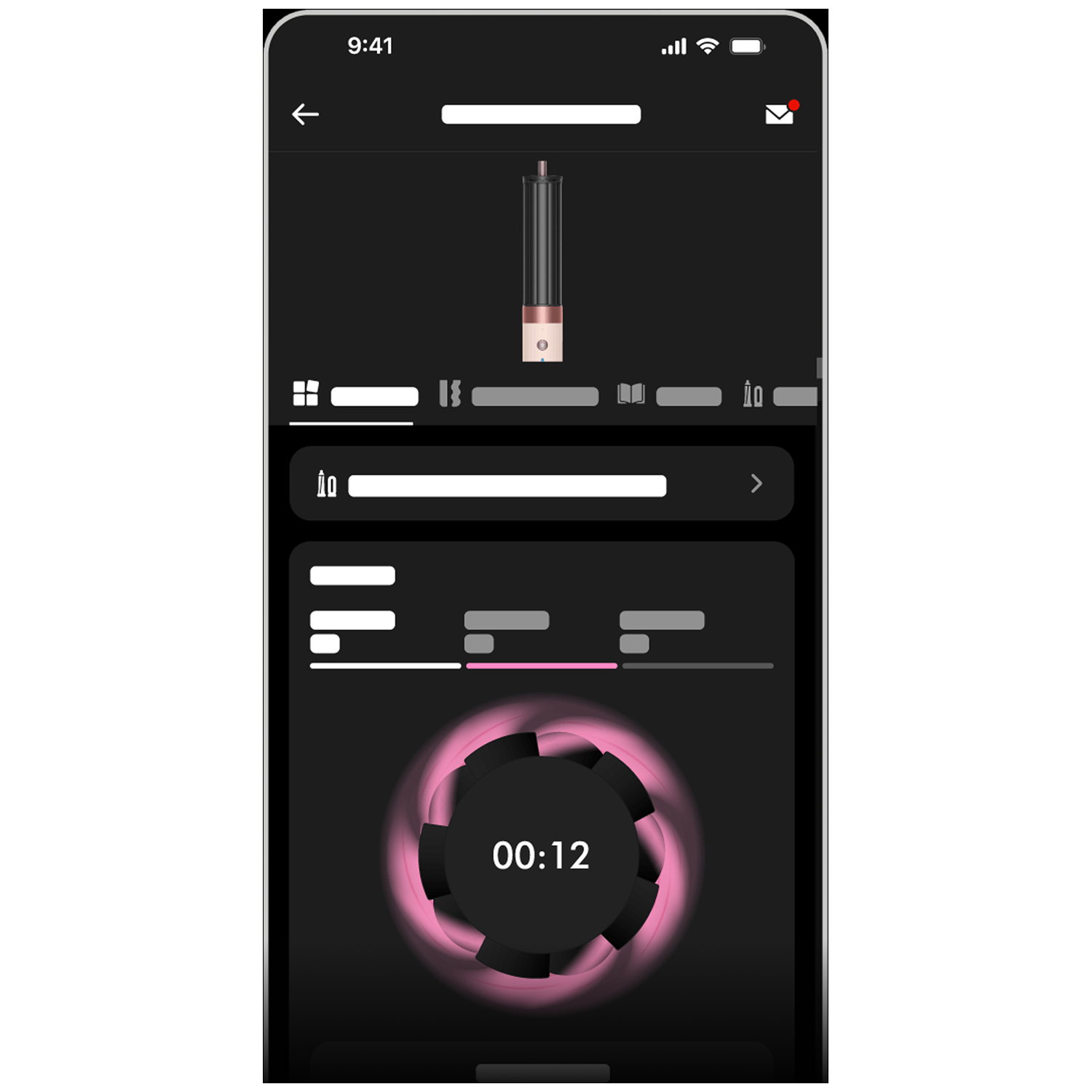 A phone screen displays a tool with colored bars and a timer.
