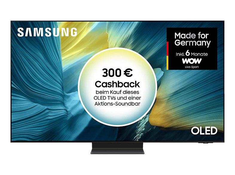 SAMSUNG OLEDGQ65S95F OLED 4K Vision AI Smart TV (Flat, 65 Zoll / 163 cm, UHD 4K, SMART TV)